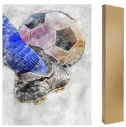 DCIDBEI Diamant Painting Bilder Fußball Football 30x40cm | Malen nach Zahlen Kits Fußball mit Diamond Painting Zubehör Erwachsene Anfänger Football Strass Stickerei Kreuzstich Kits