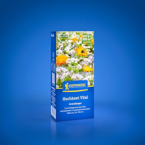 Kiepenkerl Hochbeet Vital 1080700 - Saatgut für den perfekten Gründünger. Ein Fruchtfolgeneutraler Mix ideal als Zwischenfrucht, für die folgenden Kulturen. -Samen