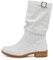 IF Fashion Stivali Stivaletti da Donna Biker Motociclista Traforati Primaverili Estivi Con Fibbia YL205 bianco N.37