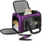 Lohofrnny Sac de Transport Chat, Sac Transport Chat Chien avec Matelas Souple, Sac Transport Chien Respirant et Pliable, Caisse de Transport Chat Respirant pour Petit Chien,Chat (Violet, 50x34x34cm)