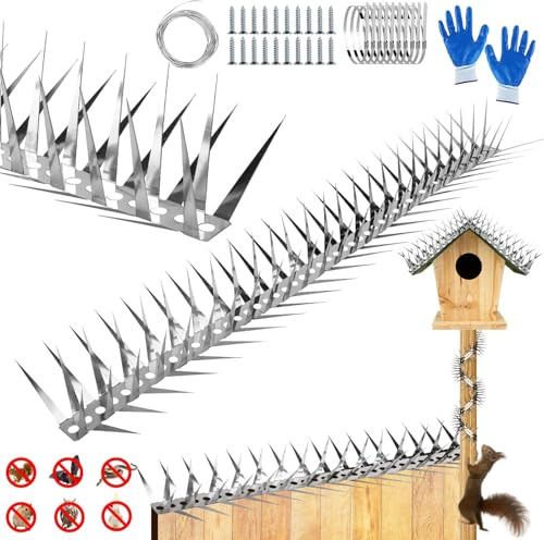 Marderschutz Fallrohr Edelstahl 100CM, Marderabwehr Fallrohr mit Zubehör, Edelstahl Vogelabwehr, Katzenabwehrgürtel Kann Geschnitten Werden, Marderschutz Dachrinne für Haus Balkon Dach Garten