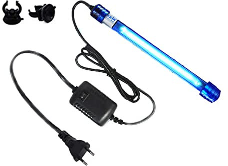 OsAtNb Aquarien UV Licht Wasserklärer Algen klar grün sauber Zuhause UV Sterilisator Lampe Küche UV Sterilisationslampe Hundehütte Bakterien-Killer UV Lampe für Filtertank Teich Schwimmbecken