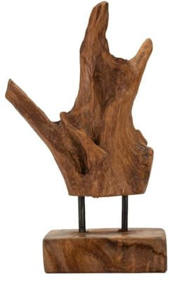 Handgeschnitzte Skulptur im ethnischen Stil aus Teakholz Taka