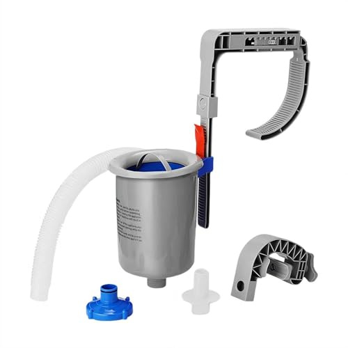 Ainiupi Schwimmbad-Oberflächenskimmer, verstellbare Höhe, Wandmontage, Oberflächenskimmer, schwimmender Pool-Skimmer, abnehmbarer Skimmerkorb, automatischer Skimmer-Pool-Oberflächen-Schmutz