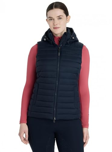 LeMieux Rose Hooded Puffer Gilet - Two Way Zip - Detachable Hood