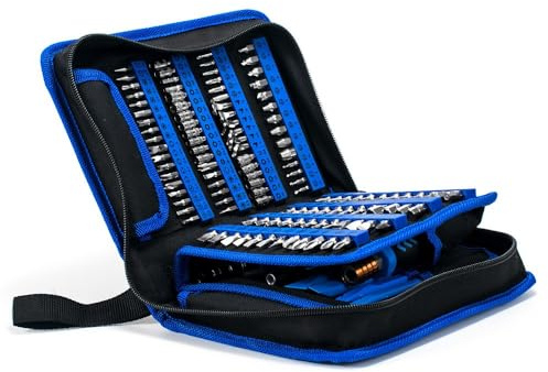 ebuyerfix 270 Pcs Precision Screwdriver Set Multifunctional Repair Tool Kit with Magnetic Bits, Ratchet Handle, Flexible Extension, Pry Tools & Storage Bag for Mobile Electronics & DIY Project