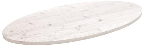 WRJENFSC Kiefer Tischplatte Weiß 100x50x2,5 cm Couchtisch Küche Arbeitsplatte DIY