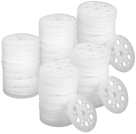 Piatti isolanti, 100 rondelle in plastica PP da 46 mm, piastre in schiuma, dischi in plastica per fissaggio e supporto di pannelli isolanti in schiuma