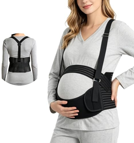 AUYAO Faja Embarazo, Cinturón Maternidad, Soporte Yoga C-L