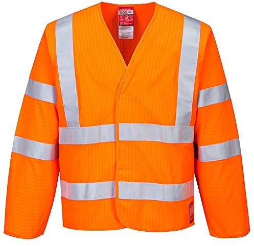Portwest Antistatische Warnschutzjacke – schwer entflammbar, Farbe: Orange. Größe: XXL/3XL, FR85ORRXX/3X