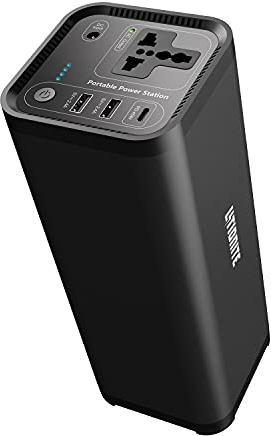 LITIONITE Hurakan 200W / 46.400mAh Power Bank Mini Generatore portatile solare - 1x Presa elettrica 220V - 3x USB/Type-C - Batteria Esterna Caricatore per Bici/Monopattino/Drone/MacBook/CPAP/Notebook