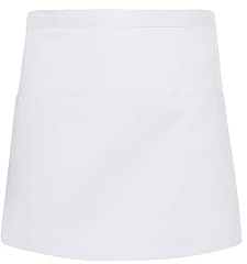 Karlowsky BVS 3 PURE Vorbinder BASIC mit Tasche, 65% Polyester/35% Baumwolle, Weiß, Einheitsgröße