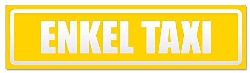 Kiwistar Magnetschild Enkel Taxi invertiert - 30cm Gelb - magnetisch für Auto PKW Kfz - wiederverwendbares Hinweisschild aus Magnetfolie - für Fahrzeug, Truck