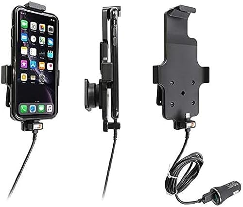 Brodit Gerätehalter 721091 | Made IN Sweden | mit Ladefunktion für Smartphones - Apple iPhone 11, iPhone XR, iPhone 12, iPhone 12 Pro