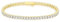 KRKC&CO Tennisarmband für Damen, 3mm Tennis Armband 14K Gold beschichtet, Zirkonia Kristall Armband Iced Out, Geburtstag Geschenk für Frauen Mädchen [Größe 17,8cm]