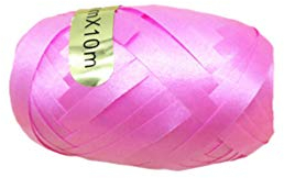 Mengyu 100 Stück Ringelband, Geschenkbänder zum Basteln und Verpacken - Polyband in Geschenkverpackung (Rosa)
