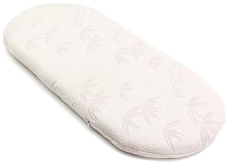 Clair de Lune Natural Bamboo Palm Moses Basket/Noah Pod® Mattress - 74 x 28 cm