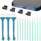 Frienda Tapón Anti-Polvo de Metal de Teláfono Compatible con iPhone 12 Mini/12/12 Pro/12 Pro Max/13/13pro/13pro MAX, Kit de Cepillos de Limpieza de Puerto Altavoz Receptor de Teléfono