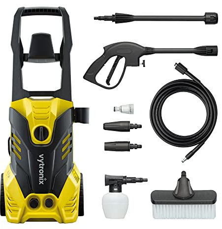 Vytronix JETW1800 Powerful Electric Pressure Washer 1800 W | 135 Bar | Jet Wash Kit | High Performance Power Cleaner for Car, Home, Patio and Garden Furniture