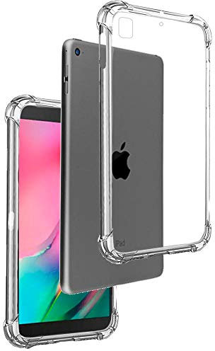 REY - Funda Anti-Shock Gel Transparente para iPad 2019 10.2 - iPad 2020 10.2 - iPad 9ª Gen 2021 10,2, Ultra Fina 0,33mm, Esquinas Reforzadas, Silicona TPU de Alta Resistencia y Flexibilidad