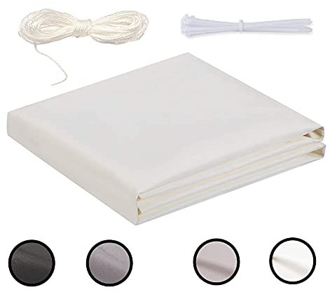 MEEYI Brise Vue Retractable 90x600cm Couverture de confidentialité Écran Balcon Brise-Vue Occultant Opaque Protection UV Résistant aux Déchirures et Vent Gris foncé