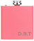 Personalised Hip Flask Custom Initials 6oz Matte Pink Stainless Steel