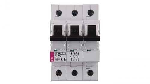 Leitungsschutzschalter 3P C 25A 10kA AC ETIMAT10 002135718 eti-polam 5904722938649