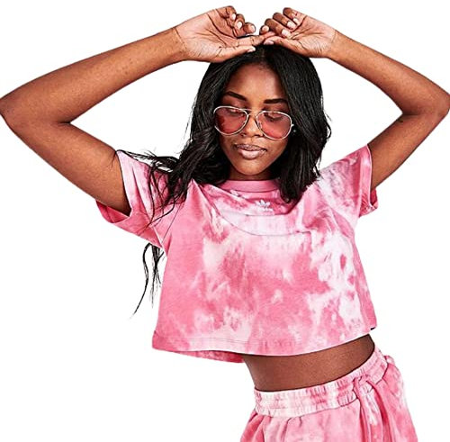 adidas Originals T-shirt pour femme, Multicolore/rose, Taille S