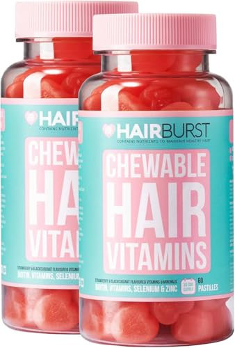 HAIR BURST Biotin Gummies for Hair Growth — Hair, Skin & Nails Vitamin Supplement - Low Sugar, Delicious Flavour - Reduces Breakage, Promotes Healthier Thicker - 2 Month Supply