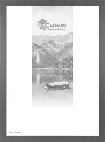 CLAMARO 'COLLAGE' Bilderrahmen DIN A1 (59,4x84,1) handgefertigt nach Maß | Stahlgrau | Moderner eckiger MDF Holzbilderrahmen inkl. Acrylglas, Rückwand und Aufhänger (querformat & hochformat)