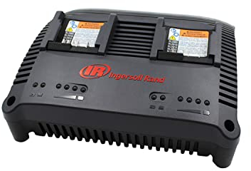 Ingersoll Rand, BC1221-EU, Chargeur Baie Double Lithium-ION IQv 12/20 V, Chargeur Peut être monté verticalement ou horizontalement sur Un Mur