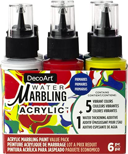 DecoArt Water Marbling Value Pack 2oz 6/Pkg-Primaries