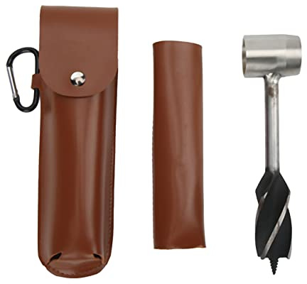 Handbohrer Manueller Erdbohrer aus Legiertem Stahl für Camping Bushcraft Outdoor Rucksackreisen Holzschneckenbohrer Überlebensunterkünfte Fischkäfige Stühle