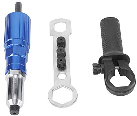 Tnfeeon Niet Pistole Adapter, Nieten Aufsatz für Akku-Schrauben Dreher und Bohrer, Elektrische Blind-Niet-Bohr-Adapter-Kit 2,4mm-4,8mm Einfache Verarbeitung für Blind Nieten