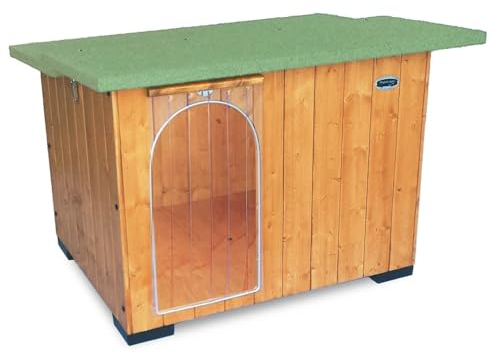 Achetez à l'usine Niche en Bois pour Chiens d'Extérieur Renforcée Cadeau Rideau Fabriqué en Italie Modèle Italy Taille B - Caniche 73x56xH51