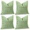 Sungeek 4er Set Kordsamt Kissenbezüge, Dekorativ Zierkissenbezüge Weich Kissenbezug Dekokissen Sofakissen Couchkissen Deko Bezug Kissenhülle für Sofa Schlafzimmer Wohnzimmer (Salbei Grün, 45x45 cm)