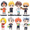 Luxetoys 6Stk/8Stk Haikyuu Anime Figuren Niedliche Charakterfiguren 10cm Modellpuppen für Dekoration (8Stk)