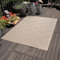 Carpettex Outdoor Teppich Wetterfest 240 x 340 cm Sisaloptik Beige - Ideal für Balkon, Garten, Terrasse, Camping und als Küchenteppich - Waschbarer Teppich, Rauten Design, Flachgewebe
