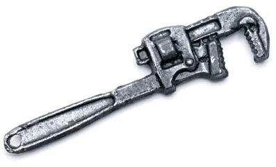 Miniblings 1x Rohrzange Puppenhaus Puppe Haus Handwerker Zange Klempner Werkzeug schwarz