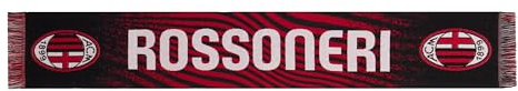 AC Milan Unisex Sciarpa Ufficiale Offizieller Jacquard-Schal, rot/schwarz, Einheitsgröße