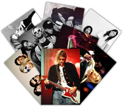 GTOTd Kurt Cobain Poster 8 Stück 42 x 29cm (16.5 x 11.4) Rock Band Merch Party Ungerahmte Version HD Leinwanddruck Poster für Wohnzimmer Schlafzimmer Club Wand Kunst Dekor