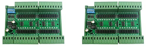 TsoLay 2X 32-Kanal PNP Isolierter Digital Eingang RS485 Modbus Rtu Controller DC 12V 24V Schalter Mengener Fassung Platine (mit Gehäuse)