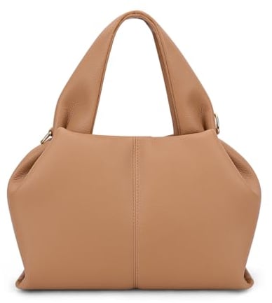 CHAMAIR Mini Handtasche Damen Umhängetasche Ledertasche Damen-Henkeltaschen Dumpling Crossbody Bag Moden PU Leder Geldbörse Handtaschen mit Abnehmbarer Schultergurt