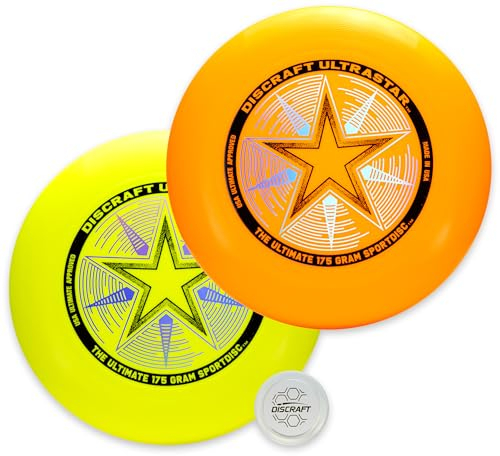 Discraft Ultrastar Neon 2er-Pack – Professionelles Standard-Scheiben-Set – Lebendiges Orange und Gelb