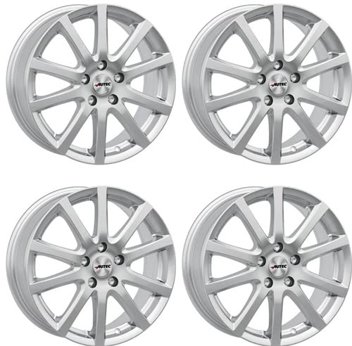 4x AUTEC Felgen Alufelgen SKANDIC 6.0x15 ET40 4x100 Brillantsilber kompatibel mit Renault Captur Clio Mégane (I) Modus Scénic ZOE