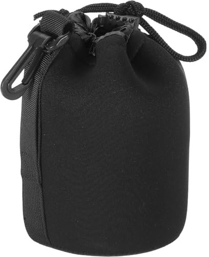 WUMZIRA Funda de neopreno para objetivo con forro polar, funda para lentes y accesorios de cámara, Negro, medium, Mochila