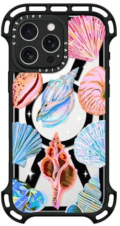 CASETiFY Ultra Bounce iPhone 16 Pro Max Case [Shockproof / 32.8 ft. 10X Military Grade Drop Protection/Compatible with Magsafe] - Seashell - Black