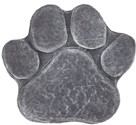 Hund Tassavtryck Minnessten Gör-det-själv-bokstäver Hundgravmärke Husdjursmonument Utomhus Gräsmatta Uteplats Europeisk Stil 6,1x6,9in (Rock Grey)