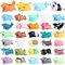 34 Pcs Tiere Kabelschutz USB Ladekabel Schutz Anti-Fracture Silikon Protector für Handy und Computer – Kabelbruch Verhütung, Kreatives Design mit niedlichen Tieren