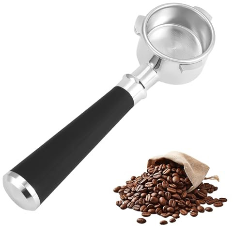 Povxlum Porte-filtre sans Fond de 54 mm avec Poignée en Silicone Alimentaire - Compatible Sage Series - Design Ergonomique et Facile à Nettoyer